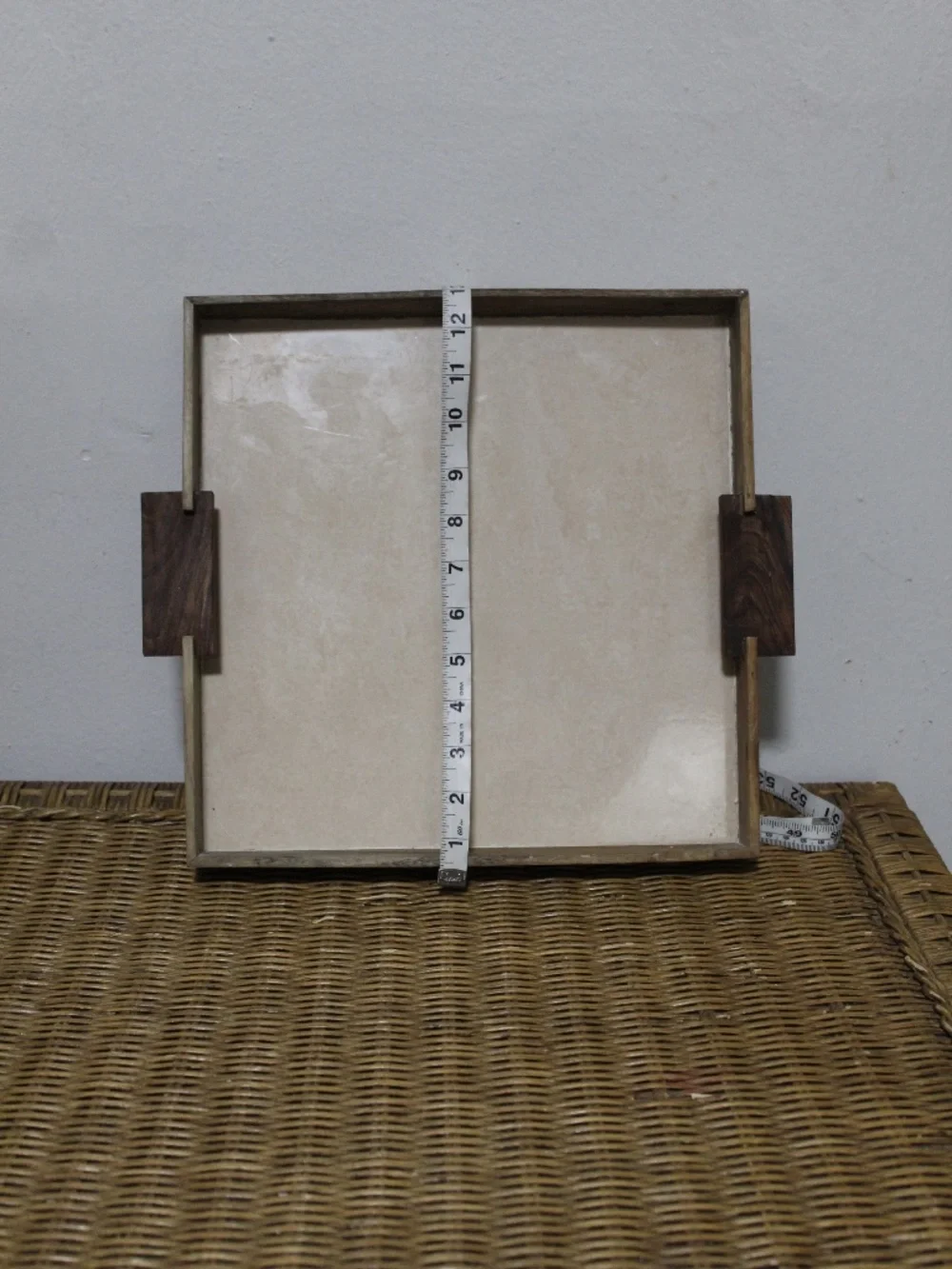 West Elm Reclaimed Wood & Enamel Tray